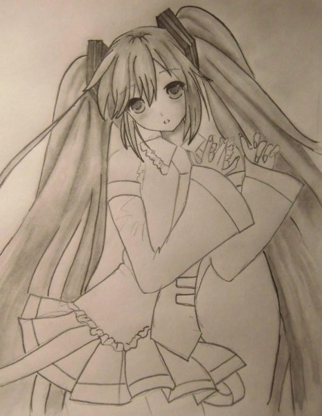 Хатсуне Мику для срисовки