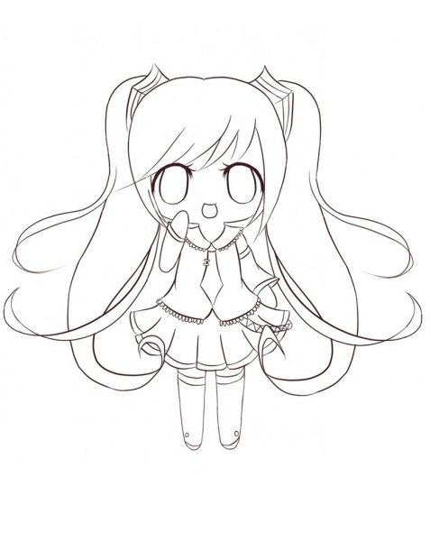 Хатсуне Мику раскраска