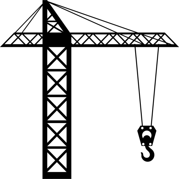 Строительный кран силуэт