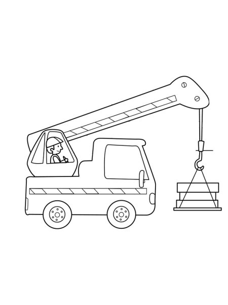 Кран раскраска для детей