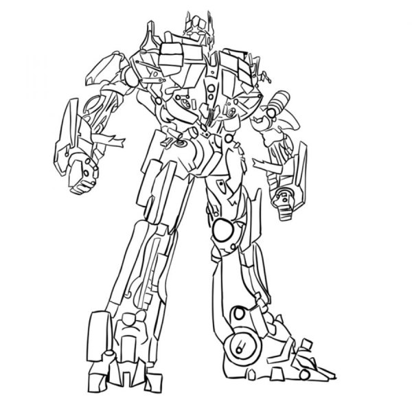 Раскраска Оптимус Прайм и Бамблби