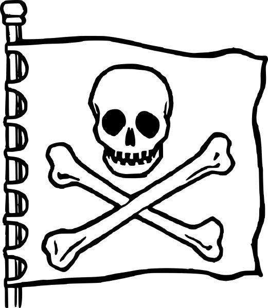 Череп пирата раскраска