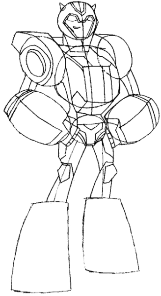 Раскраска трансформеры Бамблби