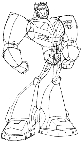 Раскраска трансформеры Оптимус Прайм