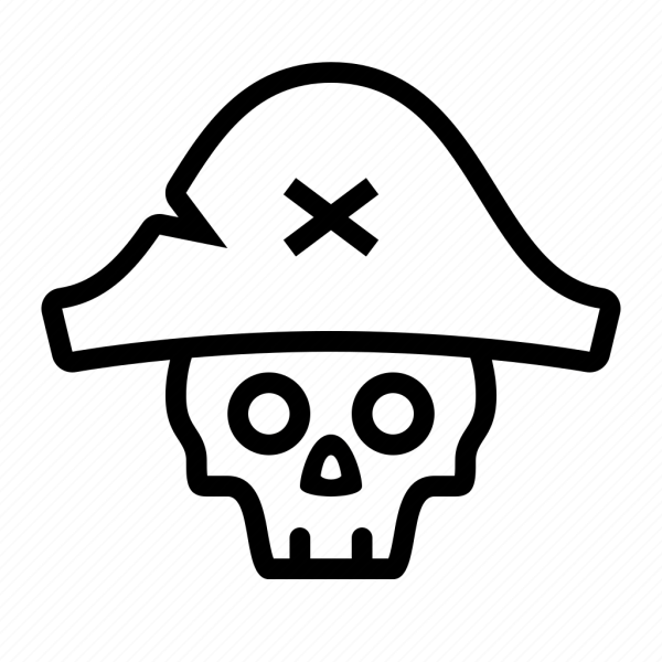 Череп с костями для срисовки