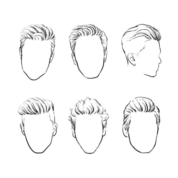 Мужские стрижки нарисованные