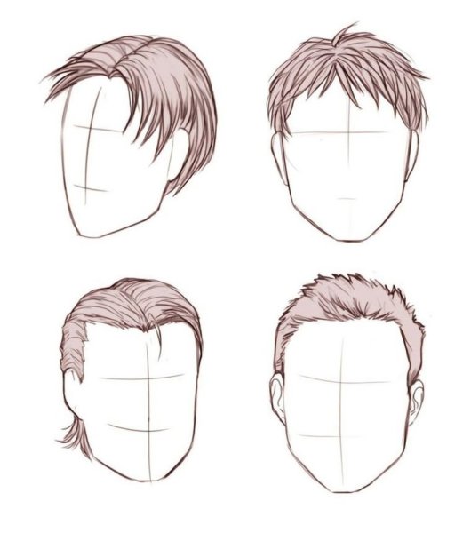 Мужские прически карандашом