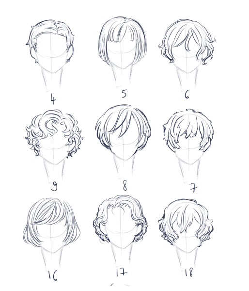 Мужские прически рисунок