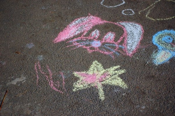 Рисунки мелками