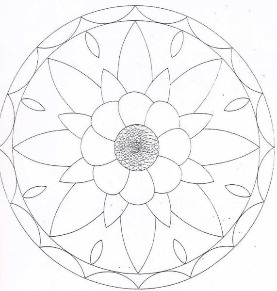 Мандала пошаговое рисование