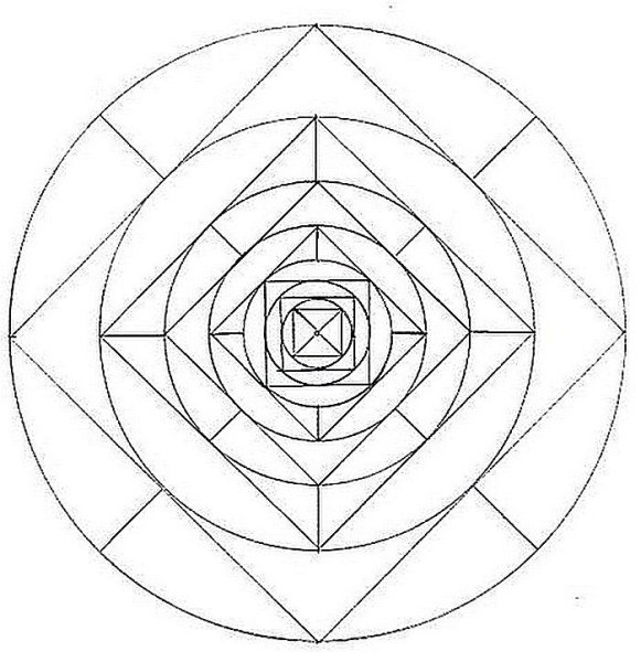 Мандала рисунок карандашом