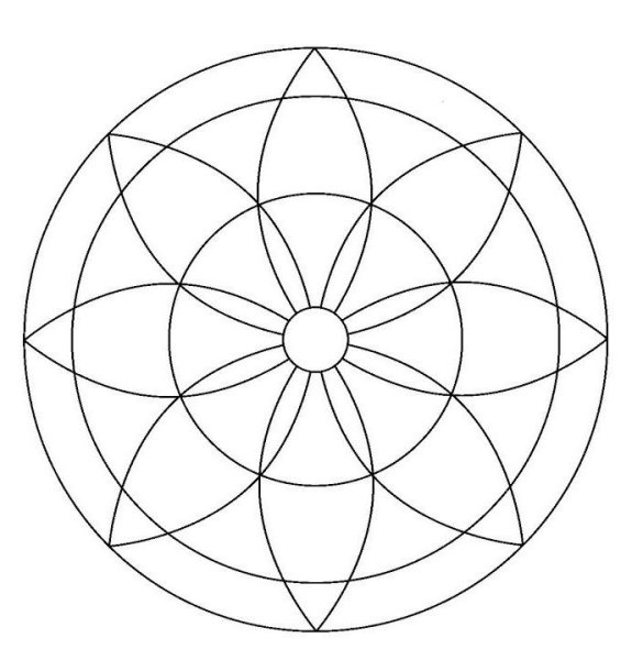 Мандалы для раскрашивания простые
