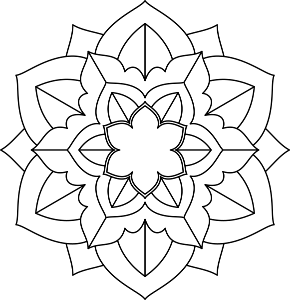 Мандала трафарет