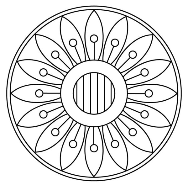 Мандала контур