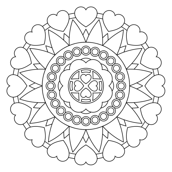 Раскраска Мандала