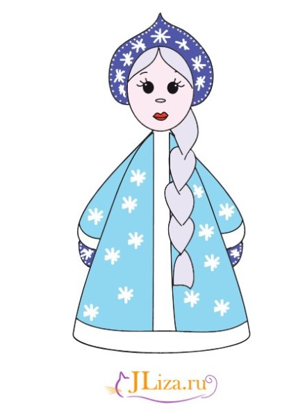 Рисование Снегурочки