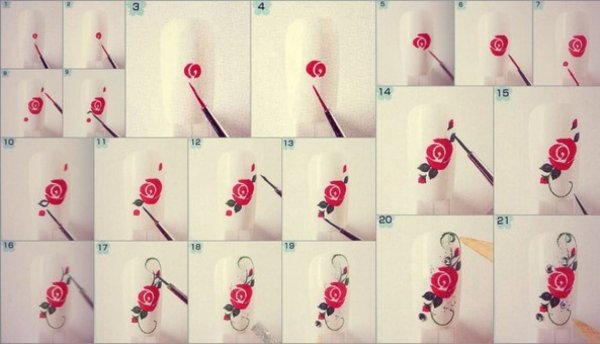 Простые вензеля на ногтях