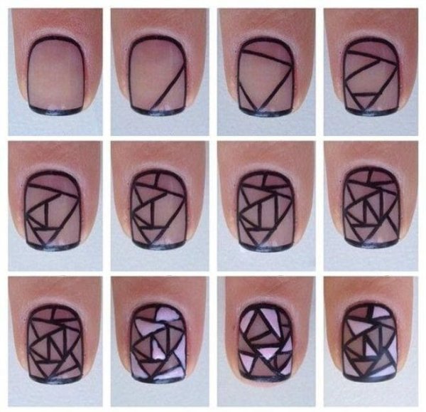 Новогодние рисунки на ногтях пошагово