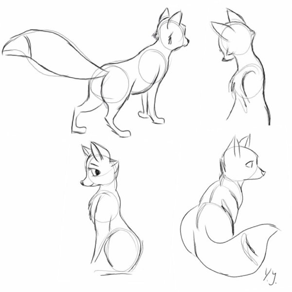 Легкий стиль рисования фурри