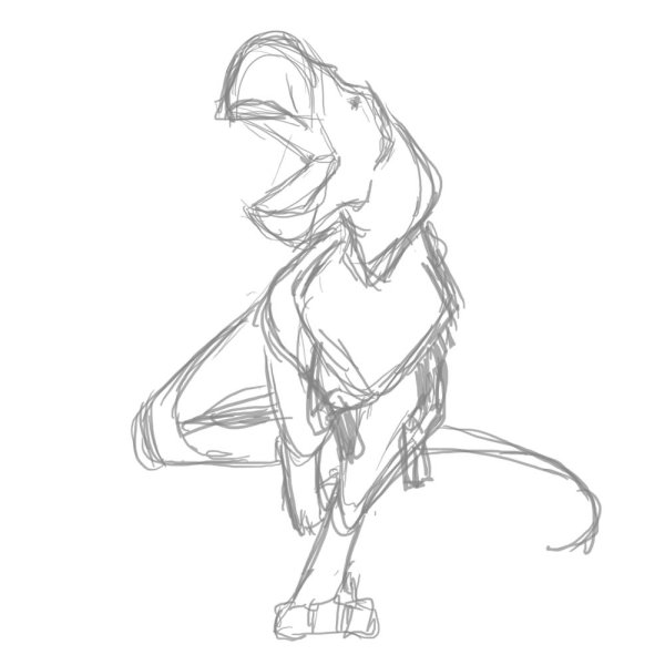 Как рисовать динозавра карандашом