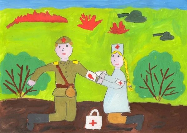 Рисунок о войне несложный