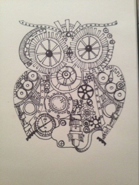 Стимпанк в стиле Зентангл