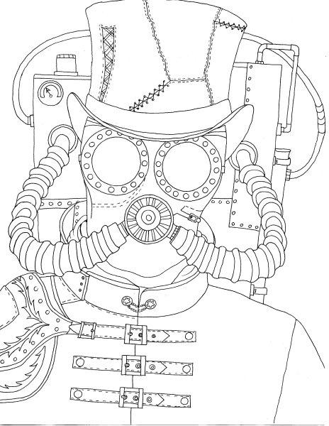 Стимпанк маска рисунок