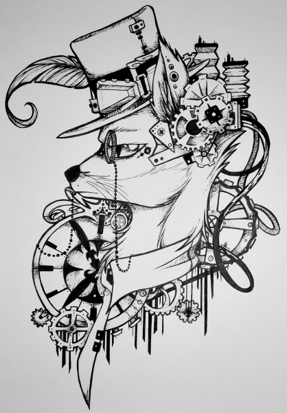 Графика в стиле стимпанк