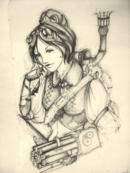 Графика в стиле стимпанк