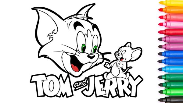 Том и Джерри рисунок карандашом