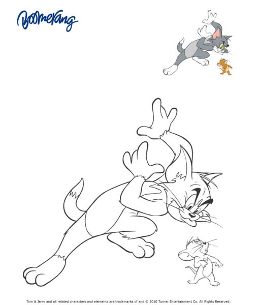 Том и Джерри рисунок легкий