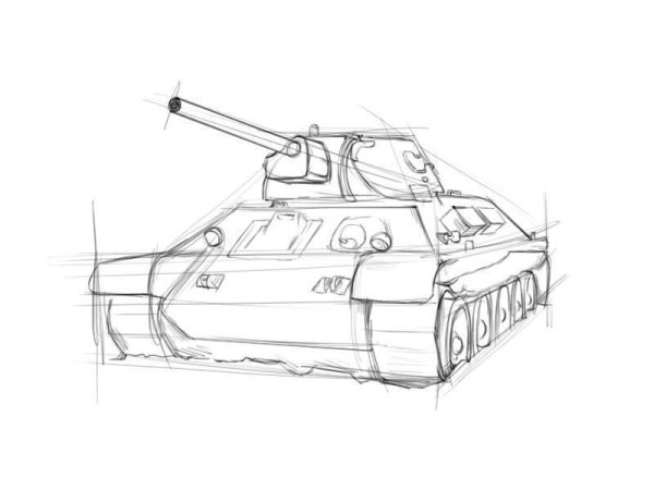 Танк т-34-85 раскраска