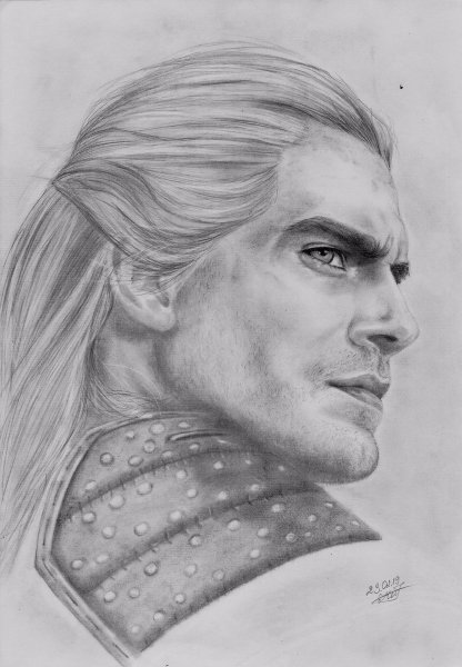 Генри Кавилл Ведьмак рисунок