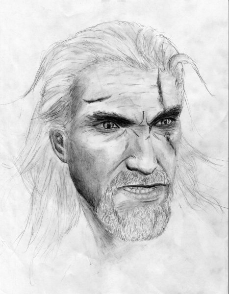 Геральд Ведьмак карандашом