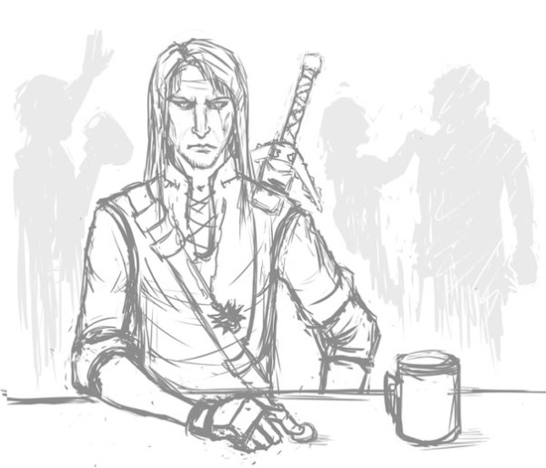 Геральт рисунок