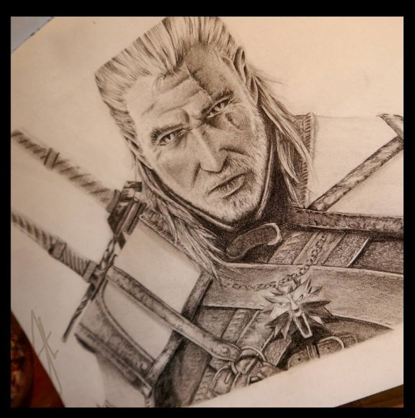 Ламберт Ведьмак 3 арт карандаш