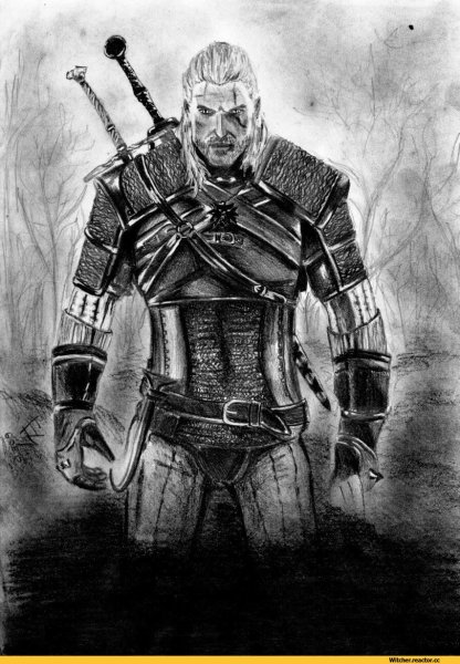 Геральд Ведьмак рисунок