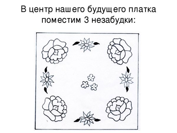Платок раскраска
