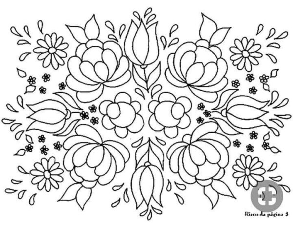 Раскраска платок с узорами