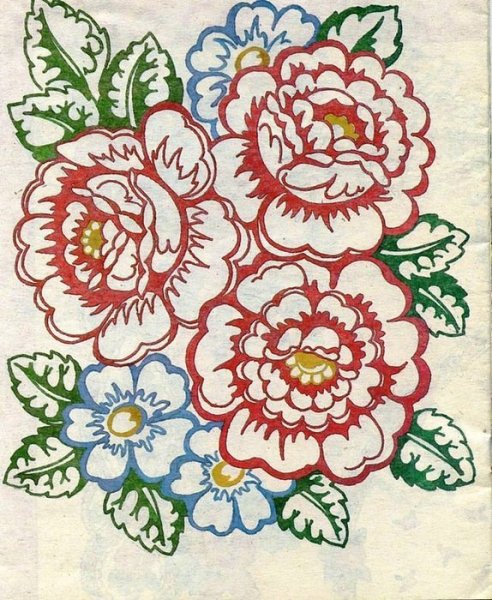 Эскиз салфетки с вышивкой