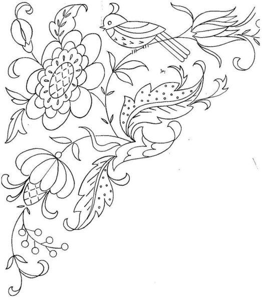 Орнаменты павлопосадских платков для рисования