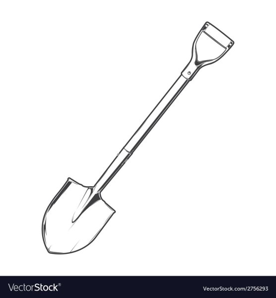 Лопата черно белая