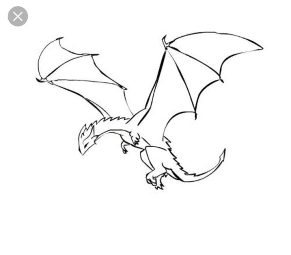 Дракон для срисовки