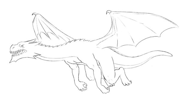 Рисуем дракона летает