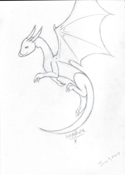 Нарисовать летающего дракона