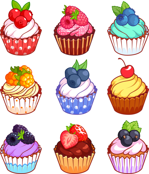 Раскраски пирожные