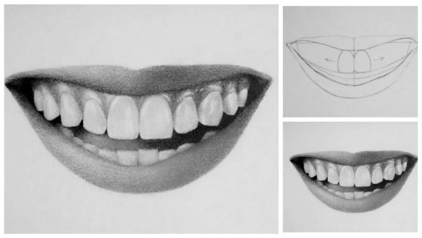Улыбка карандашом