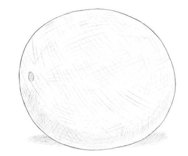 Нарисовать дыню