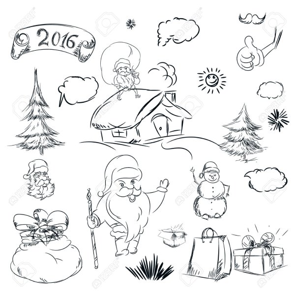 Скетч новый год