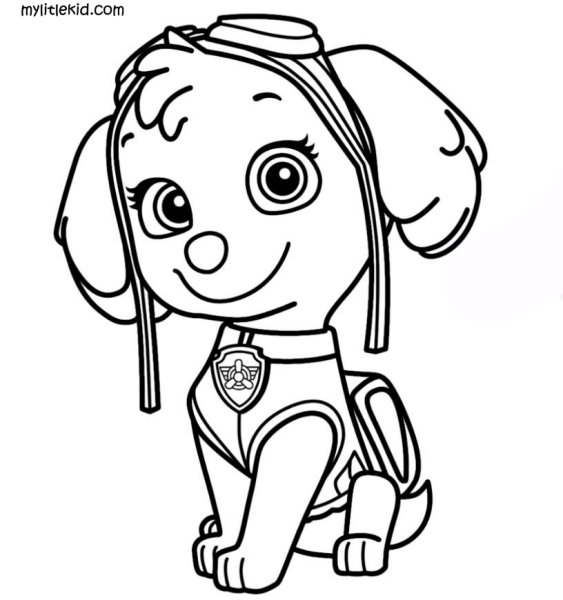 Скай Щенячий патруль нарисовать